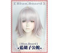 LINLINCD Cosplay wig Destin/Gran Orde FGO Cosplay Jeanne d'Arc Edad Mezcla Peluca con Pelo Blanco Jeanne d'Arc Headwear Headwear Alter Cosplay Disfraz Accesorios Sólo Peluca Corta