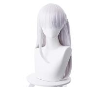 LINLINCD Cosplay wig destino/gran orden Gamma One Break gris claro azul medio pelo Cosplay peluca plata gris azul