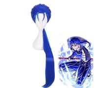 LINLINCD Cosplay wig destino/noche estancia Chulainn Setanta azul peluca Cosplay traje destino gran orden hombres largo resistente al calor sintético pelucas de pelo destino gran orden