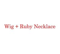 LINLINCD Cosplay wig destino/noche estancia Rin Tohsaka Cola de caballo marrón 80 cm de largo ondulado resistente al calor pelo Cosplay disfraz peluca+collar de rubí+4 horquillas peluca y collar