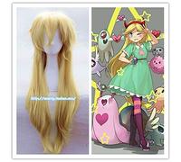 LINLINCD Cosplay wig dibujos animados película estrella contra las fuerzas del mal princesa estrella mariposa Cosplay peluca mujeres estrella mariposa juego de rol peluca de pelo largo