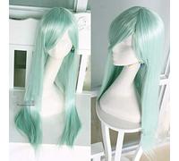 LINLINCD Cosplay wig Die Siete Capitsünden Cosplay Pelucas Elizabeth Liones Pelucas 80cm Largo Mujeres Pelo Sintético Perucas Cosplay Peluca Verde Claro