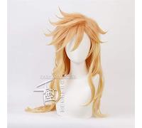 LINLINCD Cosplay wig Douma Anime Demonio Killer Kimetsu No Yaiba Cabello sintético resistente al calor Cosplay Peluca Halloween Pelo Naranja