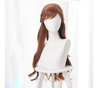 LINLINCD Cosplay wig Elsa Anna Kristoff Pelucas Reina de la Nieve Princesa Cosplay Peluca de Pelo Sintético Resistente al Calor Cosplay Pelucas+Gorro de Peluca Anna