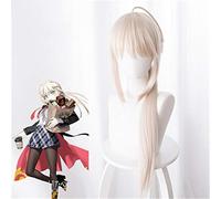 LINLINCD Cosplay wig Fate/Grand Orde Fgo Pelucas Jeanne D Arc Edad Jeanne d'Arc Plata Rosa Resistente al Calor Fibra Sintética Pelo Cosplay Disfraz Peluca