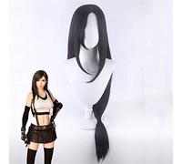 LINLINCD Cosplay wig Final Fantasy Noctis Lucis Caelum peluca Tifa.Lockhart pelo sintético resistente al calor Cosplay pelucas para adultos+gorro de peluca gratis Pl-778