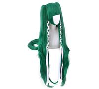 LINLINCD Cosplay wig Fire Emblem ThreeHouses Sothis Green Long Ponytails Wig Cosplay Costume Heat Resistant Synthetic Hair Women Party Wigs+Wig Cap