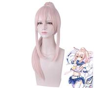 LINLINCD Cosplay wig Game Azur Lane Ayanami Long Pferdeschwanz Perücke Cosplay Kostüm Hitzebeständige Kunsthaar Frauen Party Cosplay Pelucas