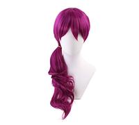 LINLINCD Cosplay wig Game K/DA Evelynn Rojo Violeta Larga Peluca Cosplay Disfraz KDA Mujeres Pelo sintético resistente al calor Halloween Fiesta Pelucas