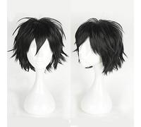 LINLINCD Cosplay wig Game Persona 5 Hombre Akira Kurusu Cosplay Peluca P5 Hombre Ren Amamiya RPG Negro Pelo Corto Peluca Disfraces Talla Única Negro Negro