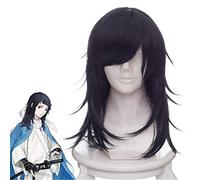 LINLINCD Cosplay wig Game Yamatonokami Yasusada Cosplay Peluca Touken Ranbu Online Mix Azul Lila Resistente al Calor Pelo Sintético Disfraz Fiesta Pelucas