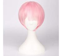LINLINCD Cosplay wig Gradued Color re zero Re: Vivir en un mundo diferente a Zero Ram peluca Rem pelucas Cosplay disfraz peluca+solo diadema Ram peluca