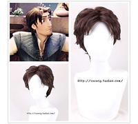 LINLINCD Cosplay wig Halloween hombres Tangled Prince Flynn Rider Cosplay peluca hombre príncipe e pelo peluca disfraces talla única