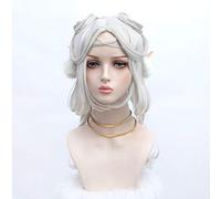 LINLINCD Cosplay wig HSIU Game King of Glory Cosplay LOL Game Skin Yao Cosplay Peluca Linda Lolita Peluca (sin accesorios para el cabello) Plata
