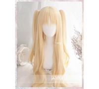 LINLINCD Cosplay wig Irkalla Ereshkigal Peluca Destino Gran Order Cosplay Peluca Rizada Pelo Rubio Claro Anime Pelucas+Gorro de Peluca