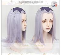LINLINCD Cosplay wig JoJos extraña aventura dorada trenzada Leone Abbacchio 50 cm largo resistente al calor pelo Cosplay Cosplay pelucas + gorro de peluca
