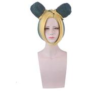 LINLINCD Cosplay wig JOJOs extraña aventura piedra océano Jolyne Cujoh kujo moño trenzas peluca cosplay disfraz pelo sintético mujeres fiesta juego de rol pelucas 2