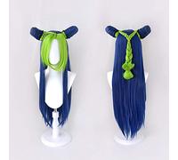 LINLINCD Cosplay wig JOJOs extraña piedra de aventura océano Jolyne Cujoh Kujo peluca larga moño cosplay disfraz resistente al calor sintético pelo peluca