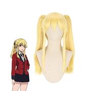 LINLINCD Cosplay wig Kakegurui Zwangsspieler Meari Saotome Mary Pferdeschwanzperücke Cosplay Kostüm Hitzebeständiges Kunsthaar Frauen Karneval Perücken