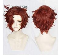 LINLINCD Cosplay wig Los arcanos Julian Devorak corto marrón rojo pelo Cosplay Cosplay pelucas de disfraz+peluca gratis gorra