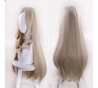 LINLINCD Cosplay wig My Held Academia Lady Blonde Curly Sintético Sexy Heroes Hair Cosplay Peluca+Gorro de peluca como foto