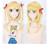 LINLINCD Cosplay wig Netoge No Yome Wa Onnanoko Ja Nai a Omotta Segawa Akane Peluca recta de Cosplay de longitud media para mujeres niñas Anime peluca universal