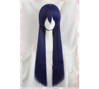 LINLINCD Cosplay wig nuevo amor en vivo Sonoda Umi largo Cosplay pelucas azul púrpura Color resistente al calor pelo sintético Perucas Cosplay peluca+cabello azul oscuro