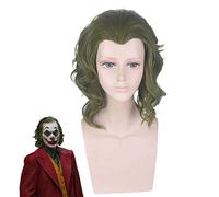 LINLINCD Cosplay wig película Joker Origen Arthur Fleck corto rizado peluca Cosplay disfraz Joaquin Phoenix Joker pelucas de pelo sintético