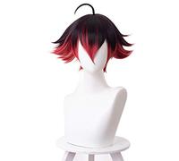LINLINCD Cosplay wig PROMARE Mad Burnish Lio Fotia 35 cm pelo sintético liso resistente al calor Anime Cosplay peluca + gorro de peluca Gueira