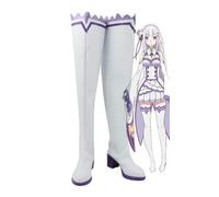 LINLINCD Cosplay wig Re Life In A Different World From Zero Emilia Botas Halloween Cosplay Boots Shoes 2 Orders 44