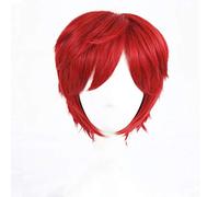 LINLINCD Cosplay wig Re: Vivir en un mundo distinto de cero Reinhard van Astrea Cosplay pelucas de 30 cm pelo sintético rojo Perucas Cosplay peluca+gorra de peluca como foto
