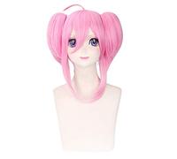LINLINCD Cosplay wig Star Guardian Lux Pink Pferdetail Perücke Cosplay Kostüm Die Dame der Leuchtkraft Luxanna Crownguard Hitzebeständige Haar Frauen Perücken