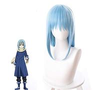 LINLINCD Cosplay wig Tokio Anime en aquel entonces me renací como Slime Rimuru Tempest Cosplay peluca de mujer azul peluca disfraces talla única azul