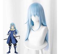 LINLINCD Cosplay wig Tokio Anime En ese momento me renací como limo Rimuru Tempest Cosplay peluca mujeres rimuru azul pelo largo peluca disfraces talla única azul azul