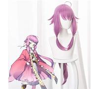 LINLINCD Cosplay wig Touken Ranbu Online Chatannakiri Cosplay Pelucas Rosa Larga Fibra de Alta Temperatura Pelo Sintético Peluca con Cola de Caballo+Peluca Gorra Talla única 363Ff