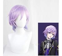 LINLINCD Cosplay wig Twisted Wonderland Cosplay Wig Epel Felmier Wig Poison Apple Light Purple Hair Snow White Halloween Role Play Hairpiece