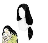 LINLINCD -Demonio Killer Kimetsu No Yaiba Shinobu Hashibira Kotoha Cosplay peluca larga recta mujeres pelo sintético Pelucas Negro