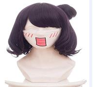 LINLINCD -Destino/Orden grande FGO Katsushika Hokusai primeros dos rotos púrpura bolsa de pelo Cosplay Anime peluca púrpura oscuro