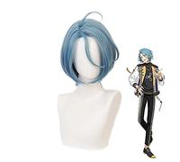 LINLINCD -Ensembeds ES Crazy B Himeru Cosplay peluca azul corto resistente al calor fiesta carnaval pelucas de pelo sintético