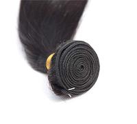 LINLINCD - Extensiones de pelo humano de onda recta, color negro natural, de 0 pulgadas, malasio, pelo humano, sin procesar, para mujeres negras con bebé de 20 pulgadas