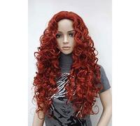 LINLINCD -Fibra sintética resistente al calor Raíces oscuras pelucas de cabeza completa larga Natural rizado ondulado Ombre parte lateral pelo para las mujeres 26 pulgadas B