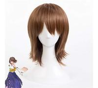 LINLINCD -Final Fantasy Ff10 X2 Yuna Peluca corta de pelo resistente al calor para cosplay + gorro de peluca gratis