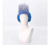 LINLINCD -Hades descendiente 3 Cosplay peluca corta azul zafiro resistente al calor pelo sintético Halloween carnaval Anime disfraz pelucas para hombres Kuj7936