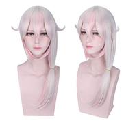LINLINCD - Honkai Impact 3 Cosplay Wig Bronya Zaychik Kiana Kaslana Fuka Yae Sakura Theresa Apocalypse Braiding Ponytails Long Fake Hair Mix Silver Pink Mix Silver Pink