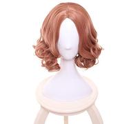 LINLINCD -Hot Anime Game Persona 5 Haru Okumura Cosplay Peluca Halloween Juega Peluca Corta Rizada Fiesta Etapa Pelo Australia