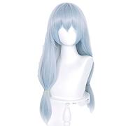 LINLINCD -Jujutsu Kaisen Mahito Cosplay peluca de 70 cm de largo plata azul gris resistente al calor pelo sintético Anime Cosplay pelucas+peluca gorra