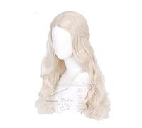 LINLINCD -La peluca de reina blanca Alicia en el país de las maravillas Cosplay mujer blanco peluca Cosplay Anime Cosplay peluca sintética resistente al calor pelucas sintéticas
