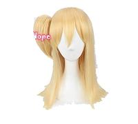 LINLINCD -Lucy Heartfilia Cosplay peluca Fairy Tail Cosplay mujeres amarillo Cosplay Anime Cosplay pelucas sintéticas resistentes al calor
