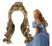 LINLINCD Peluca anime cosplay 2024 peluca de Cenicienta Cospla Juego de rol Yhalloween Película Sandy Princess Synthetic Hair Bun