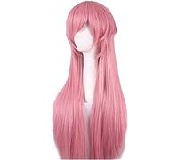 LINLINCD - Peluca Anime Cosplay Anime Mirai Nikki Gasai Yuno Peluca Cosplay Disfraz The Future Diary Mujeres Pelo sintético Largo Fiesta Halloween Fiesta Rol Pelucas Keebon